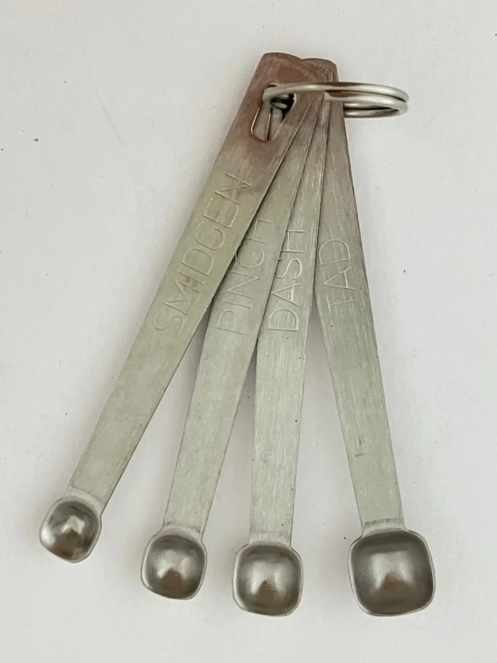 TableCraft 4-Piece Spice Spoon Set, Stainless Steel TAD, DASH, PINCH & SMIDGEN